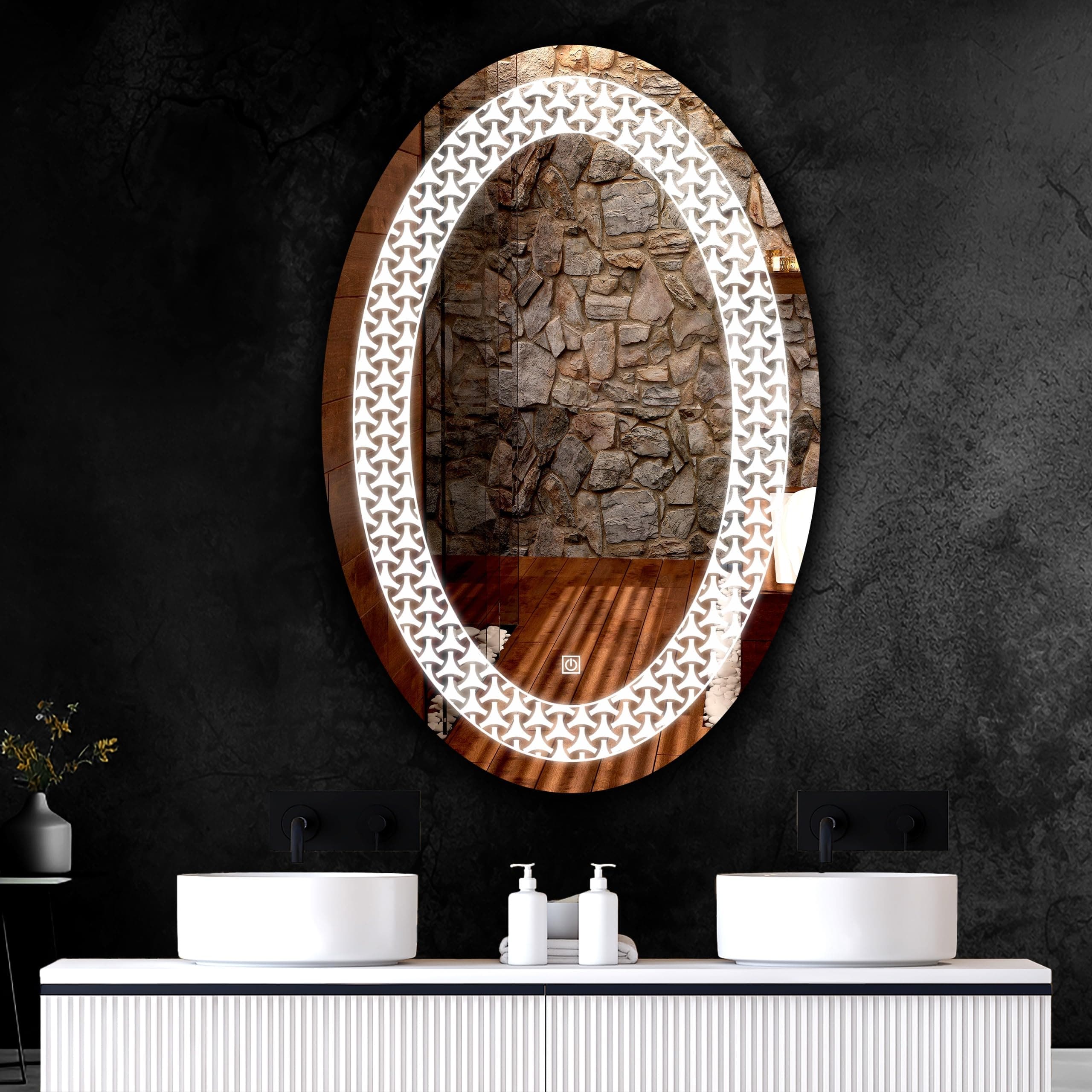 Luxury Oval LED Bathroom Mirror