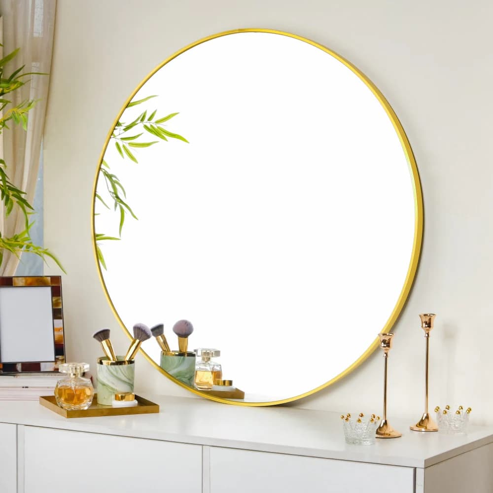 Luxury Decorative Wall Mirror – Gold Frame